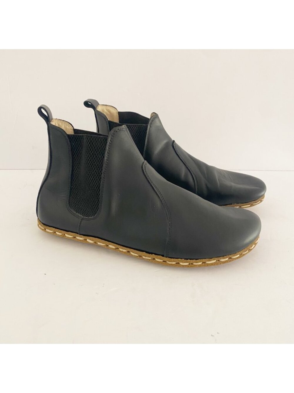 Nefes Handmade Chelsea Ankle Boots Shoes Black